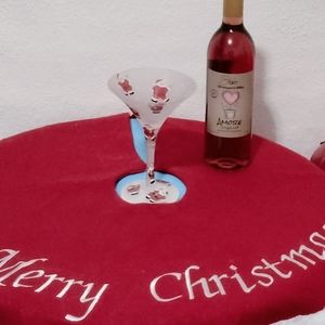 Santa Frosted Glassware